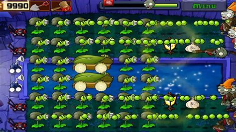 Plants Vs Zombies 99 Gatling Pea Cob Cannon Vs All Zombie Pvz Mod Menu Game Play Part 147