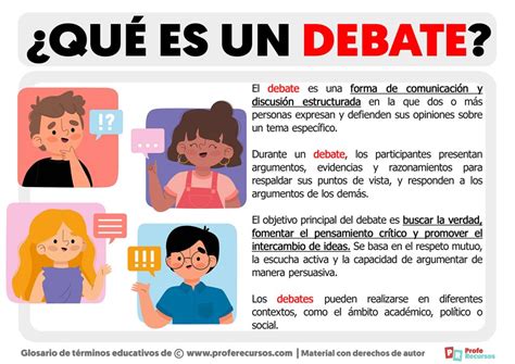 en que consiste el debate En qué consiste