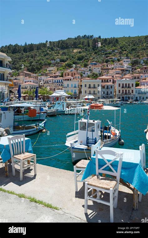 Port Gythio Mani Lakonia Peloponnese Greece Githio Gythion Stock