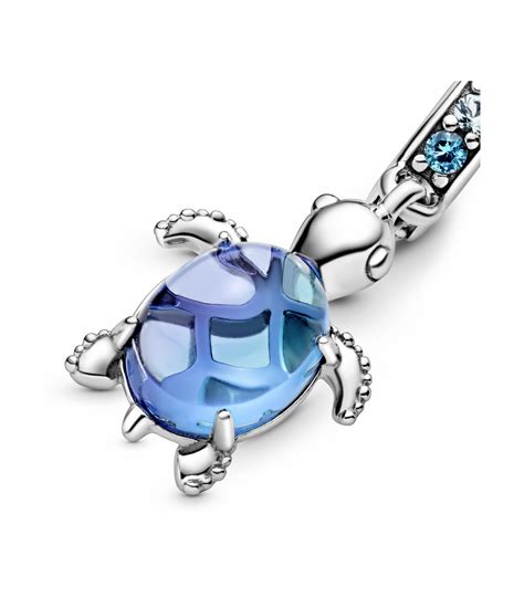 Charm Colgante Pandora Tortuga Marina Cristal Murano Azul 798939C01