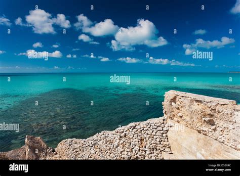 Bahamas Eleuthera Island Landscape By The Glass Window Bridge Stock