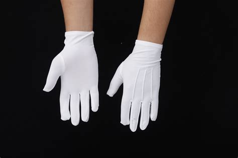 White Cotton Formal Catering Costume Honor Parade Guard Ceremony Ceremonial Work Hand Gloves