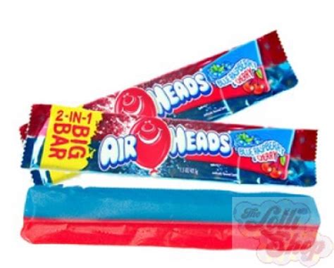 Airheads Big Bar Blue Raspberry And Cherry 42g The Lolli Shop