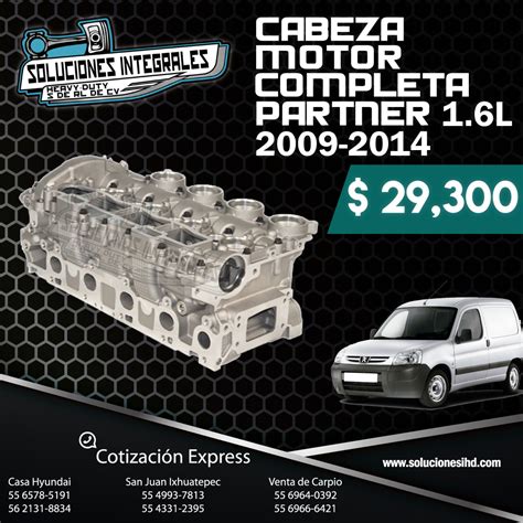 Cabeza Motor Peugeot Partner L Completa Soluciones Ihd