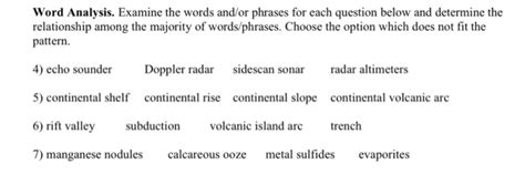 Solved Word Analysis Examine The Words And Or Phrases For Chegg