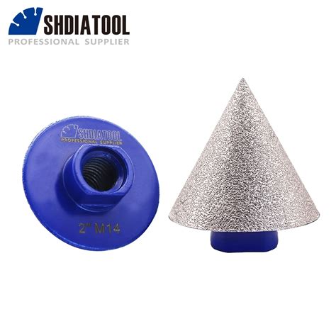 SHDIATOOL 1pc Dia 35mm 50mm 75mm M10 Thread Diamond Vacuum Brazed