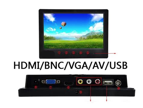 Computer Monitor With Usb Input 12 1 Inch Tft Lcd Monitor Analog Tv Av Vga Hdmi Input Port