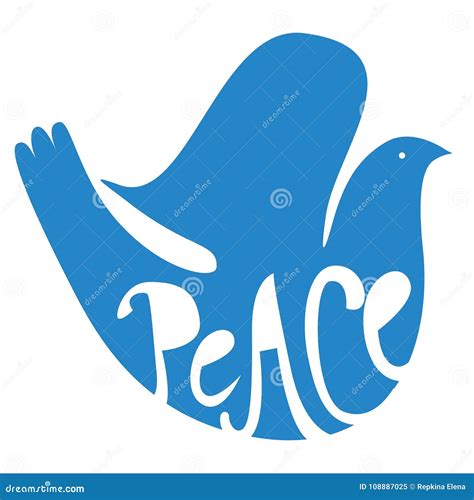 Blue Pigeon Peace Symbol Stock Illustration Illustration Of Bird