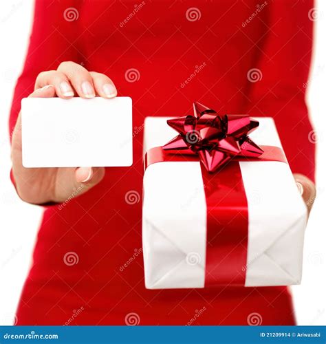 Christmas Present And Gift Card Stock Images - Image: 21209914