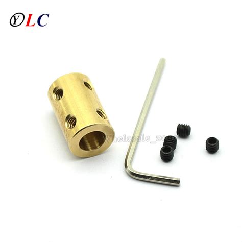 OD14 L22 5 8mm Brass Copper Rigid Tube Coupler 5mm To 8mm Stepper Motor