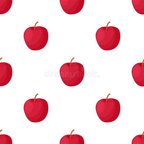 Red Apple Pattern Seamless Vector Stock Vector Illustration Of Sweet