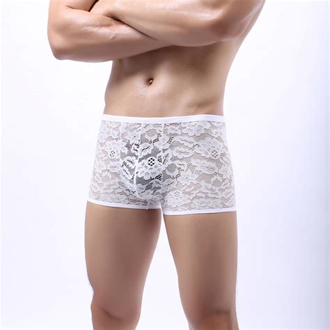 Cuecas Boxer Masculinas Sexy Renda Boxers Masculinos Ver Atrav S De