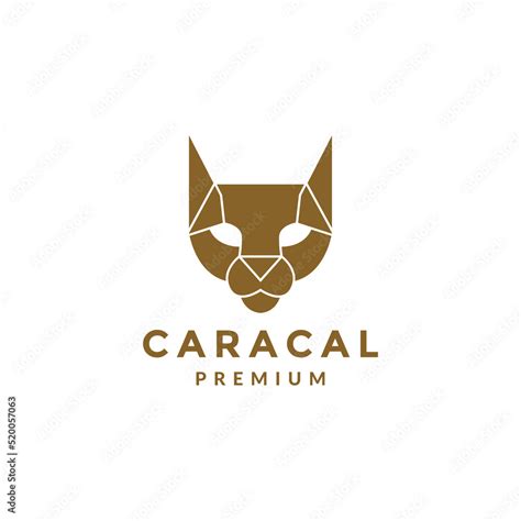 Head Polygon Caracal Logo Design Stock Vector Adobe Stock