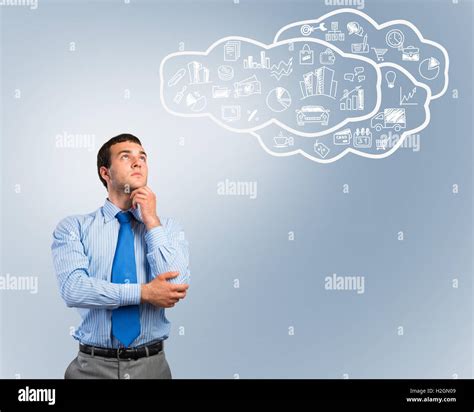 Thinking Business Man Stock Photo Alamy