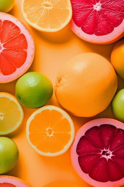 Premium Ai Image Fresh Fruits Composition Background Ai Generative