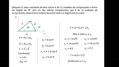 Vetores O vetor resultante de dois outros é de 10 unidades de