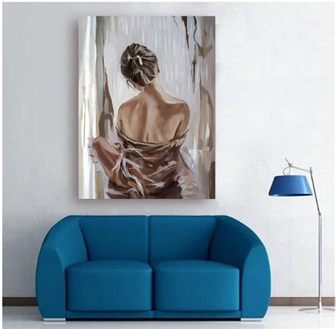 Naked Woman Painting Naked Woman Wall Art Bedroom Canvas Art Sensual Photo Wall Decor Sensual