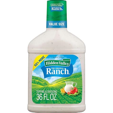 Hidden Valley Ranch Dressing And Dipping Sauce Ranch Dressing And Pizza Topping Gluten Free