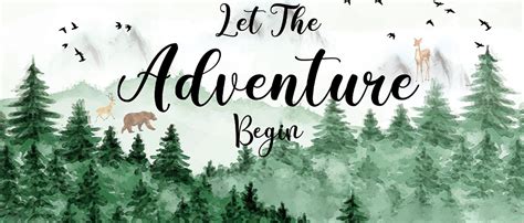 Amazon Loonelo Let The Adventure Begin Backdrop Banner With