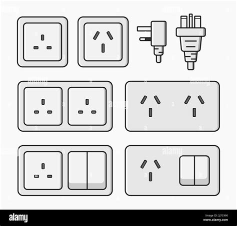 Premium Vector Realistic Socket Types Ac Power Wall Socket Mock Up Usb