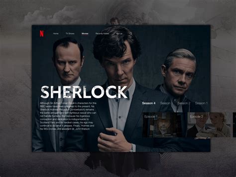 Concept UI Design for Sherlock Holmes | Netflix by Zahra SHI ...