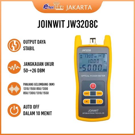 Bisa Cod Joinwit Jw Opm Optical Power Meter Fiber Optik Cable