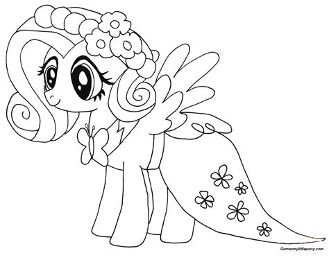 My Little Pony Fluttershy From My Little Pony Coloring Page My Little