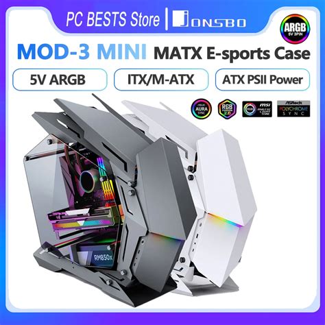 Jonsbo Carcasa MOD3 MINI E Sports Carcasa MATX ITX Para Juegos De