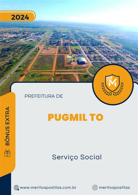 Apostila Serviço Social Prefeitura de Pugmil TO 2024 Mérito Apostilas