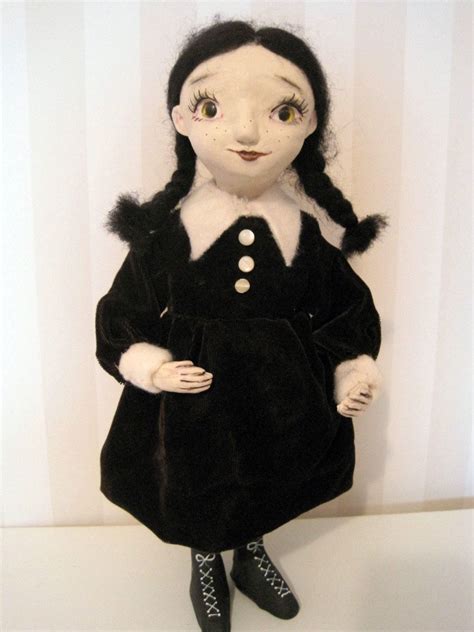 Handmade Wednesday Doll Art Dolls Handmade Ooak Art Doll Art Dolls