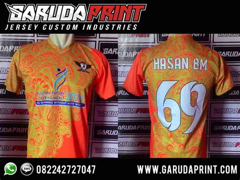 Layanan Desain Kaos Bola Warna Orange Garuda Print