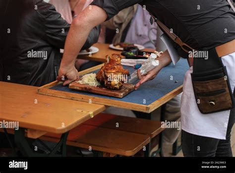 Oktoberfest Meal Haxn Traditional Bavarian Knuckle Of Ham