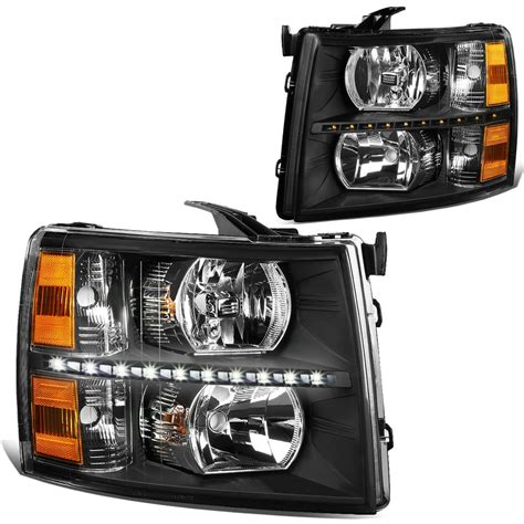 For 2007 To 2014 Chevy Silverado 1500 2500 3500 Led Drl Strip Headlight