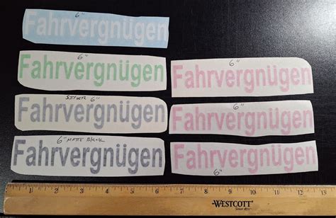 6 FAHRVERGNUGEN DECAL STICKER VINYL Euro Lowered Drift German Illest