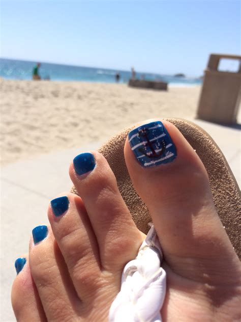 Summer Beach Nails Nautical Toenails Beach Summer Stripes Toe Nails