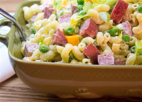 Macaroni And Summer Salads Combine To Create A Macaroni And Summer Sausage Salad Perfect For