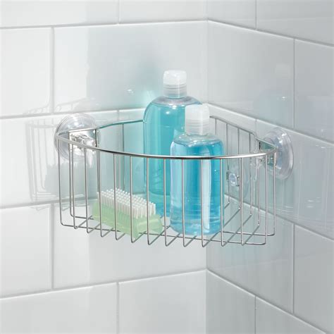 Interdesign Reo Powerlock Suction Corner Shower Basket Bath Caddy