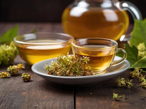 Premium Photo Photo Herbal Tea And Linden Honey