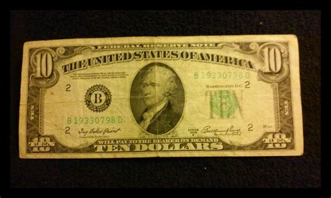 10 Dollar Bill Series 1950 B Note Reverse Printing Error Coin Talk