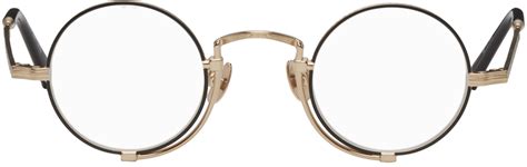 Matsuda Black And Gold 10103h Glasses Ssense Uk