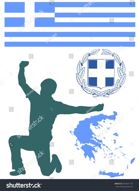 Greek Evzone Dancing Folklore Vector Silhouette Stock Vector Royalty