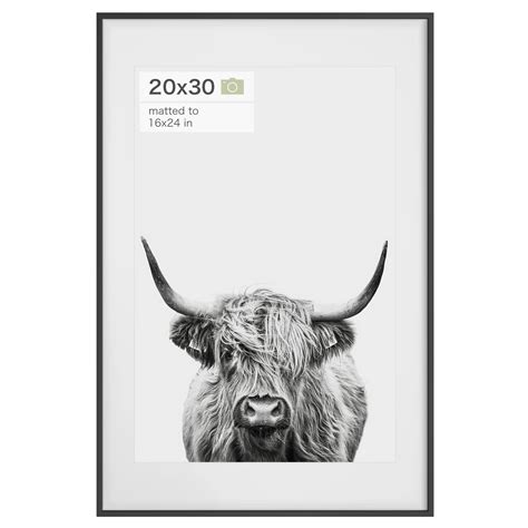 Homeforia 20x30 Poster Frame Black Premium Metal 20 X 30 Frame With