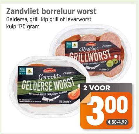 Zandvliet Borreluur Worst Gelderse Grill Kip Grill Of Leverworst