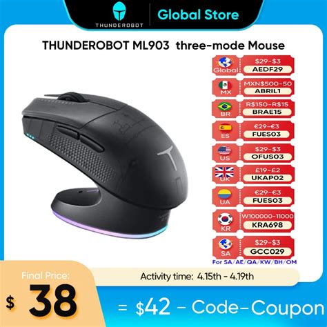 Thunderobot Rat N Inal Mbrico Para Juegos Ml Mouse Con Tres Modos