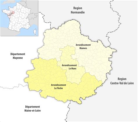 Les Arrondissements Du Département De La Sarthe