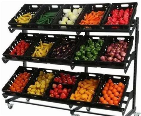 Angle Frame Racks Mild Steel Ms Fruits And Vegetables Rack For