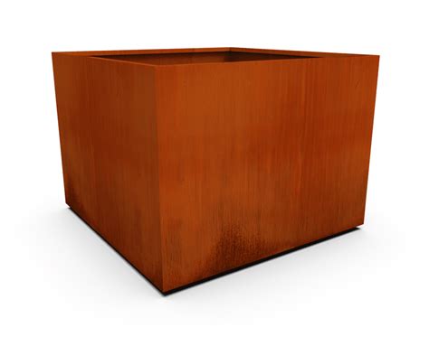 Corten Steel Cube And Square Planter Plantercraft