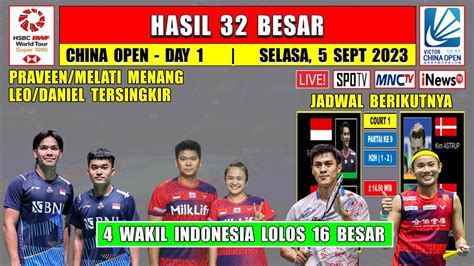 Hasil China Open 2023 Hari Ini Day 1 R32 PRAMEL Menang LEO DANIEL