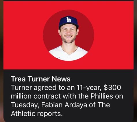 Breaking Trea Turner Signs 11 Year 300 Million Deal With