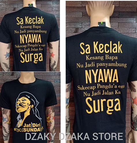 Desain Kaos Kata Kata Sunda Lucu Depan Belakang Chika Ciku